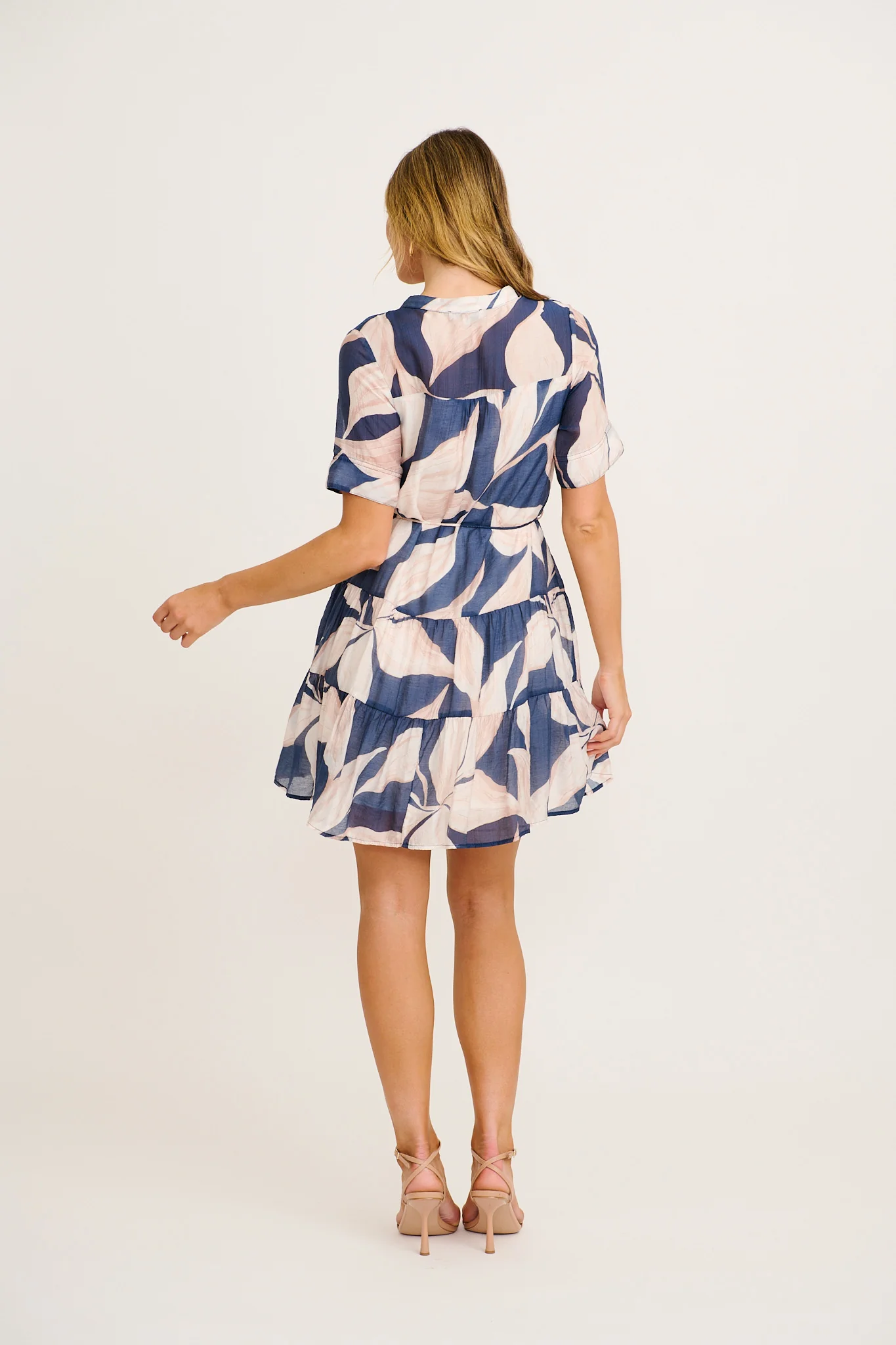 Chastine Dress in Navy with Pink Floral - Image 4