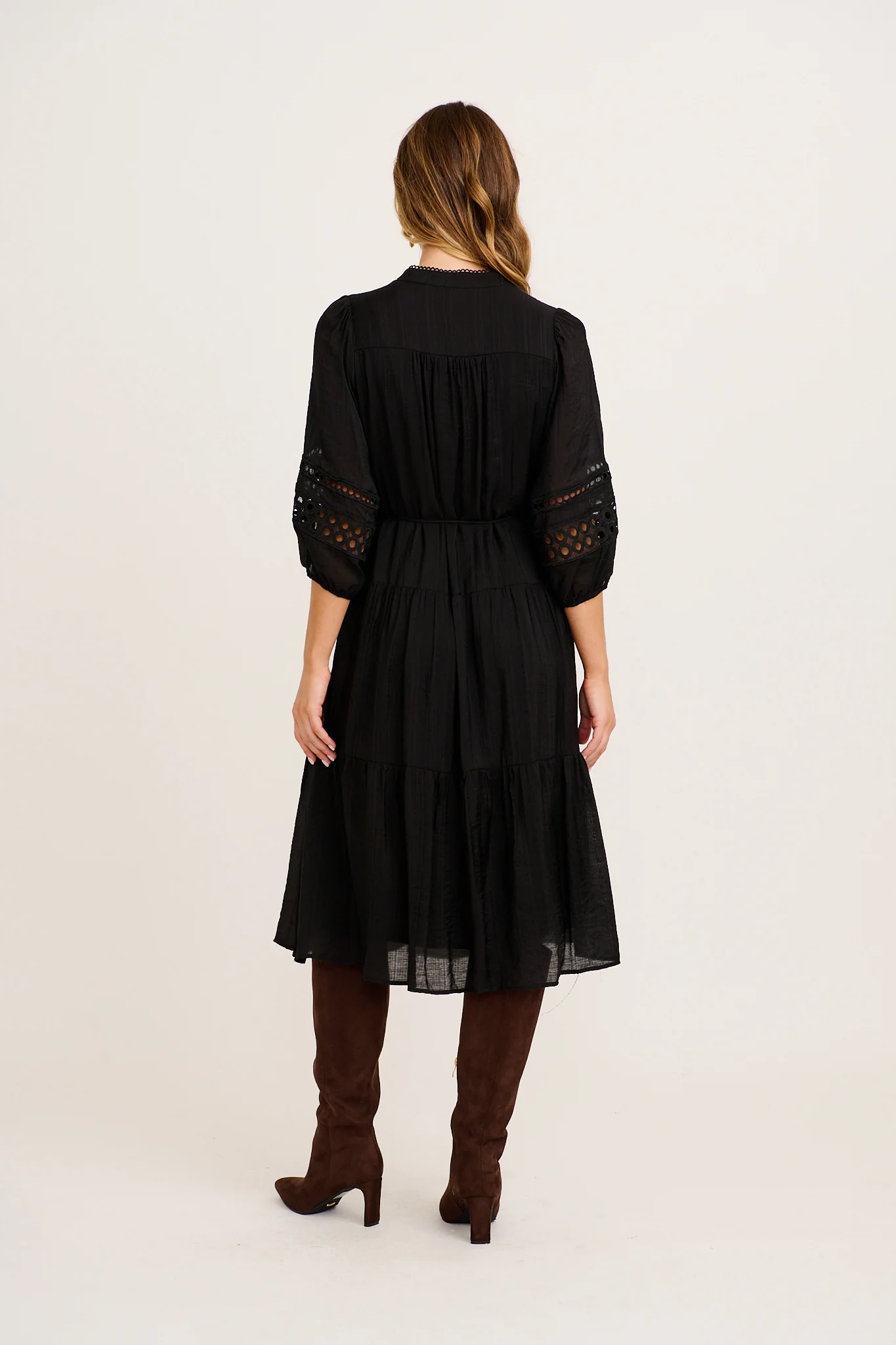 Hyacinth Midi Dress in Black - Image 4