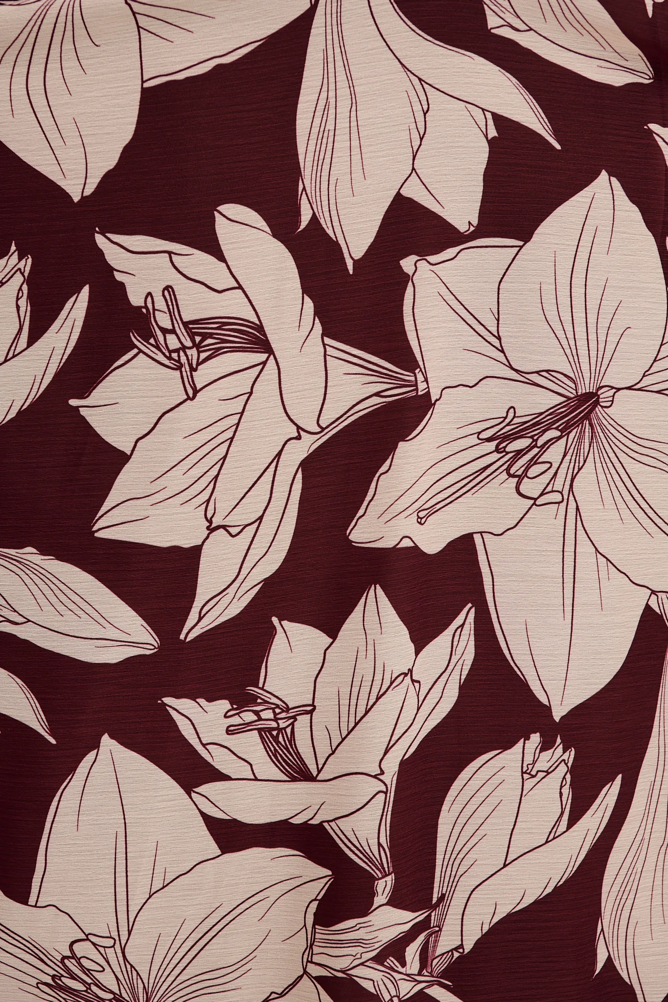 Martina Maxi Dress in Burgundy and Cream Floral Chiffon - Image 6