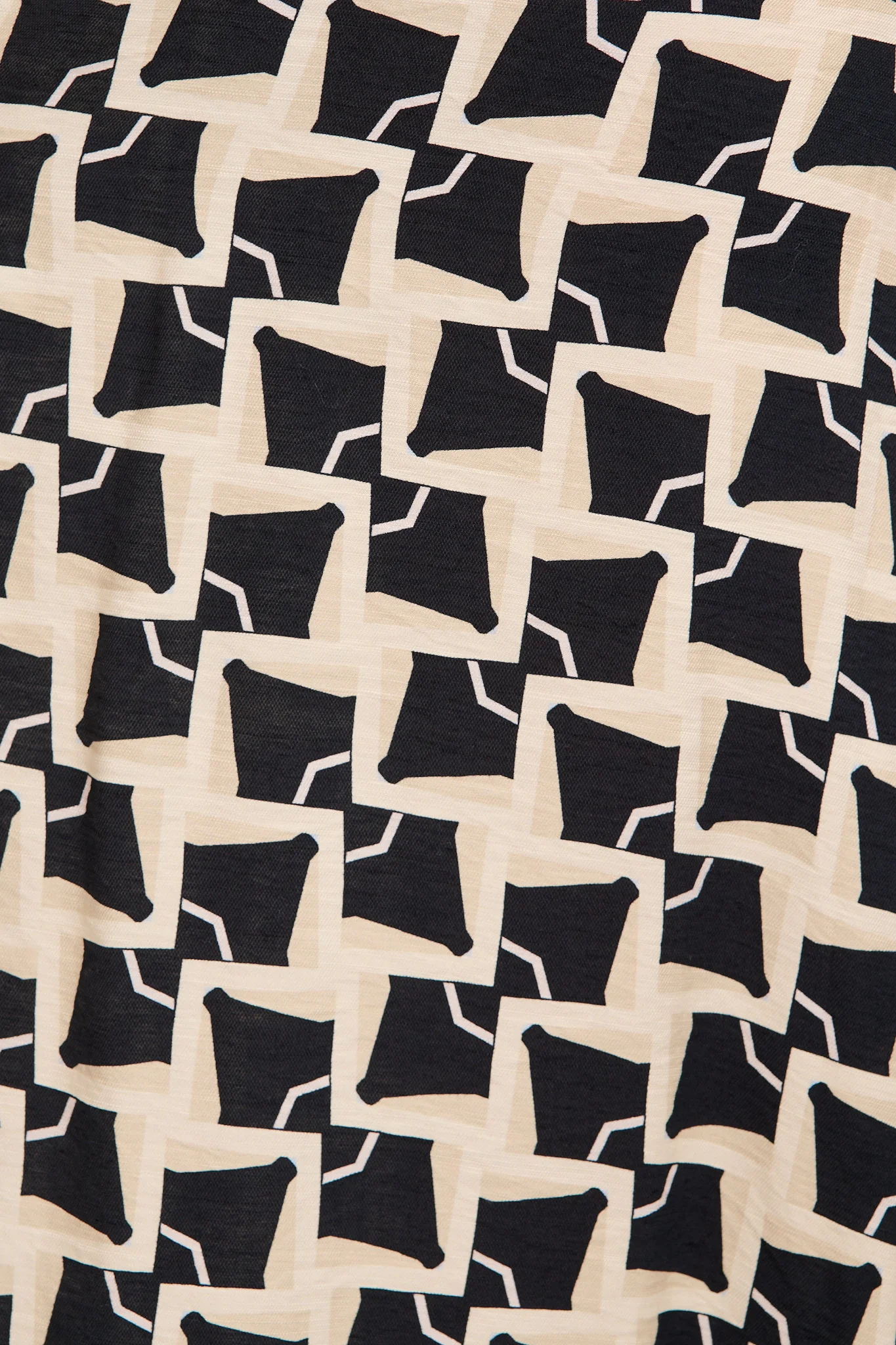 Portia Pant in Beige with Black Print - Image 6