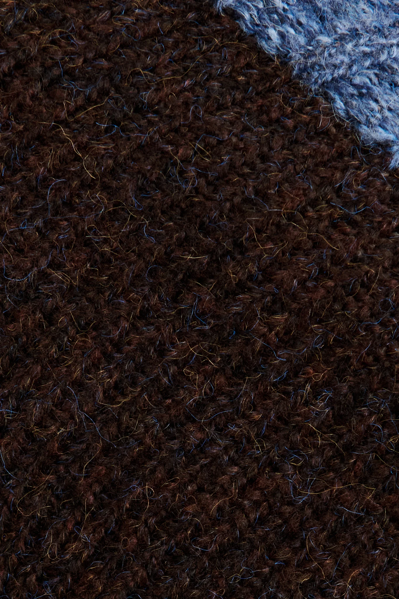 Soft as a Dream Knit Cardigan in Brown and Navy Marle Wool Blend - Image 6